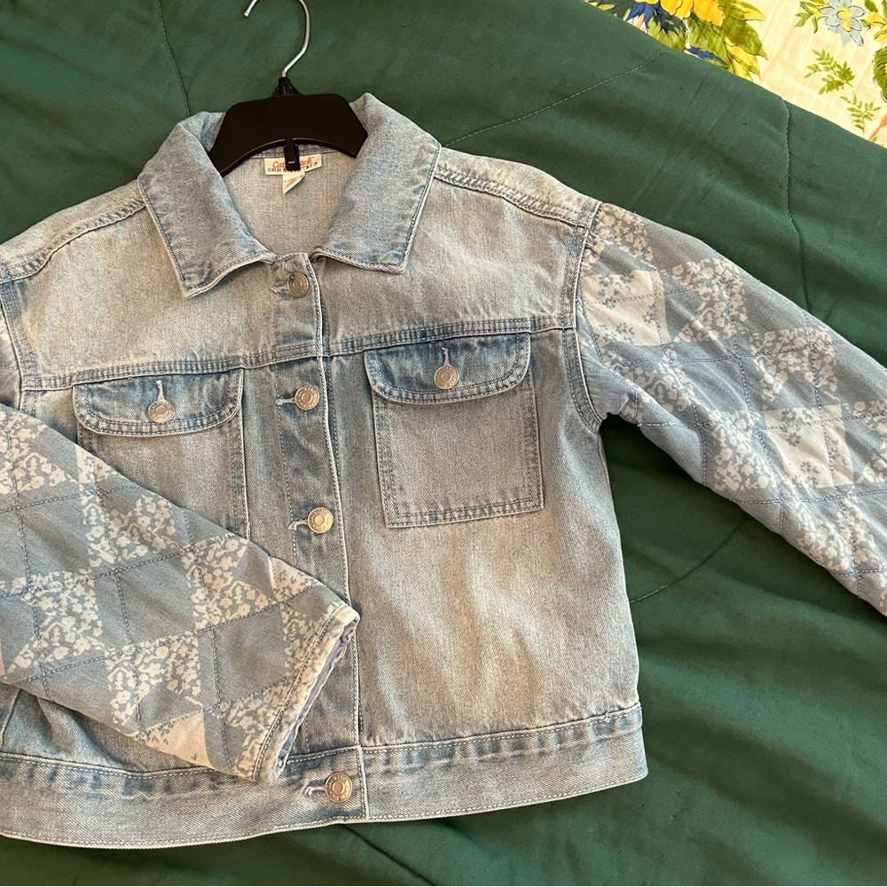Girls Cat & Jack Blue Denim Jacket Sz 10-12 - Picture 2 of 5